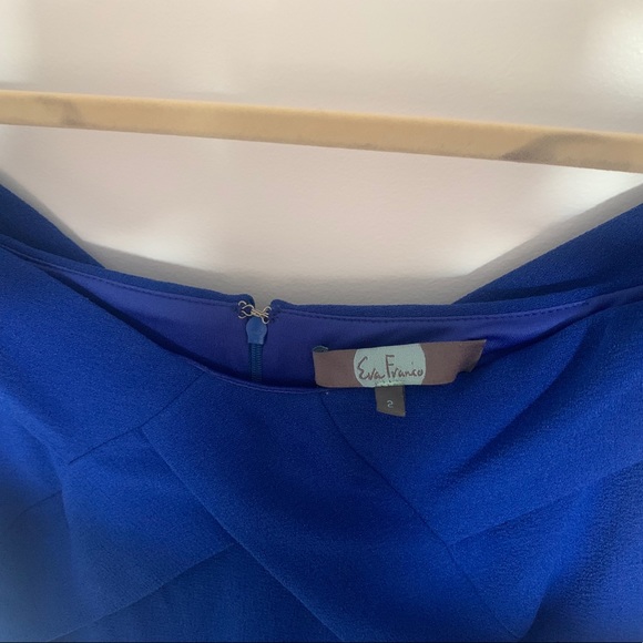 Off the Shoulder Brilliant Blue Eva Franco Dress - Picture 4 of 4